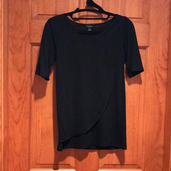 🌟ANN TAYLOR Drape Front Short Sleeve Top, XS - Picture 1 of 8